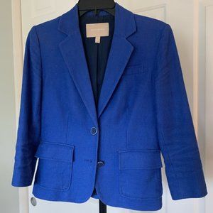 Banana Republic Royal Blue Button Up Blazer w/Four Front Pocket
